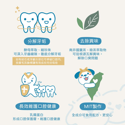 【小小毛孩】寵物酵素潔牙凝露 80ml 益生菌配方 抗菌配方 多種口味 溫和清潔 維持口腔健康 口氣清新