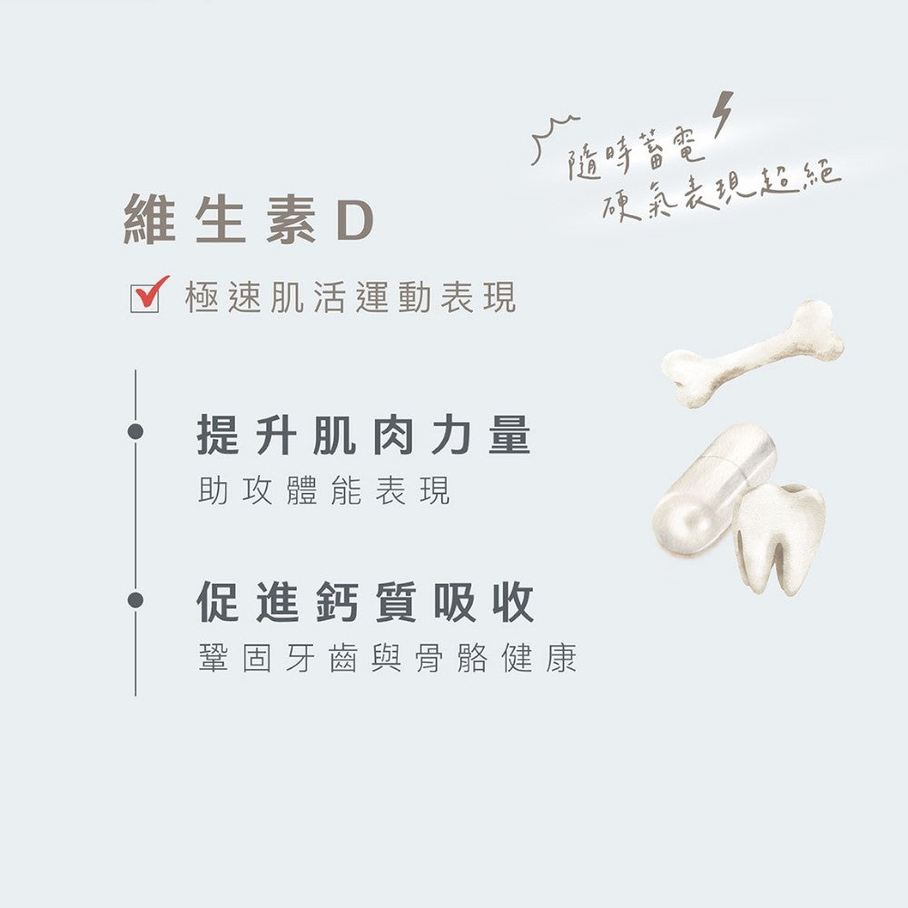 【Body Goals】進擊肌能隨身包 30包/盒 馬卡鋅 精胺酸人參 維生素D 魚油EPA 男性保養