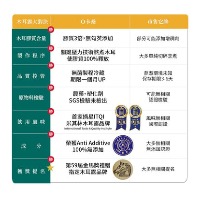 【O卡桑】精裝銀耳燉米粥 24瓶箱購 195ml/瓶 白木耳露 富含膠質 柔和滑順零顆粒 好吸收 無添加