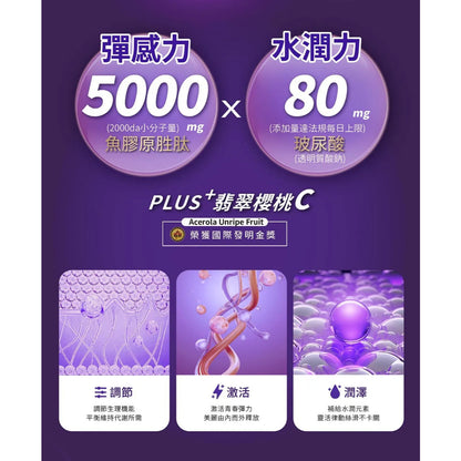 【日日生醫】QQ Drink 玻玻膠原飲 15條/盒 膠原蛋白5000mg 頂標玻尿酸 維他命C 青春美麗