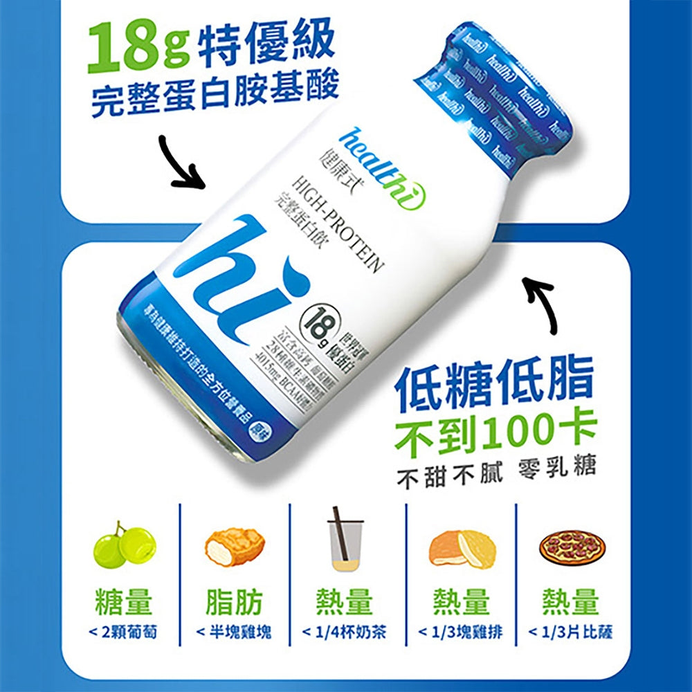 【健康式】完整蛋白飲 7瓶箱購 原味 巧克力 BCAA 蛋白質 營養補充 低糖低脂 銀髮族 關鍵行動力