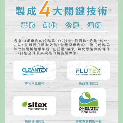 【DE GOODNESS沛納妃】 頂級全素藻油60粒/盒 無添加 全素 65%濃度藻油