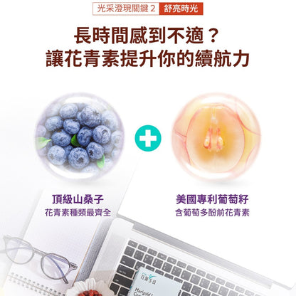 【百醫生技】金盞花山桑子軟膠囊 60顆/盒 游離型葉黃素 PTP獨立排裝 攜帶方便 9合1專利配方 光采澄現