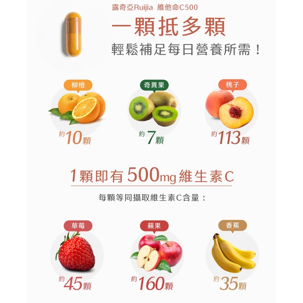 【Ruijia露奇亞】維他命C500 30粒/包 高單位維他命C 脂質體C 柑橘類黃酮 素食膠囊 養顏美容
