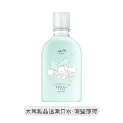 【齒妍堂】三麗鷗晶透漱口水 310g/瓶 (柑蜜茶韻/海鹽薄荷) 布丁狗 大耳狗 口氣清新 含氟無酒精