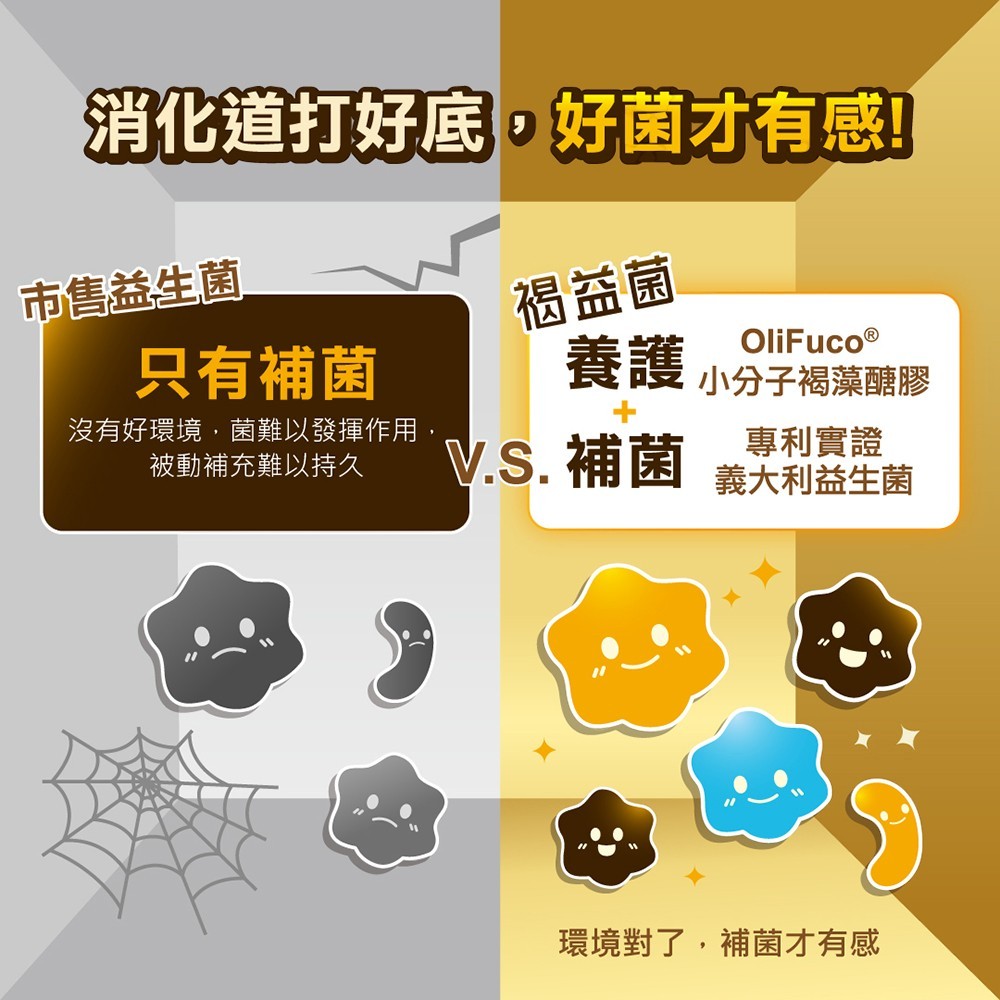 【HiQ中華海洋生技】褐益菌暢健雙重配方 30包/盒 褐藻醣膠 專利菌株 病後補給 HiQ益生菌