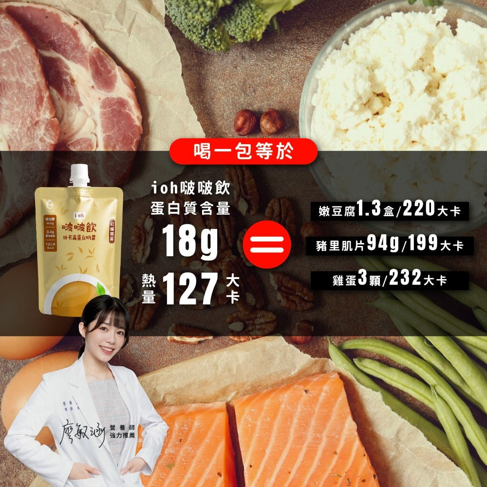 【艾禾生醫】 i oh 啵啵飲 35g/包 多種口味 低糖 雙效乳清蛋白 瓜拿納 高蛋白奶昔 代餐 搖搖奶昔