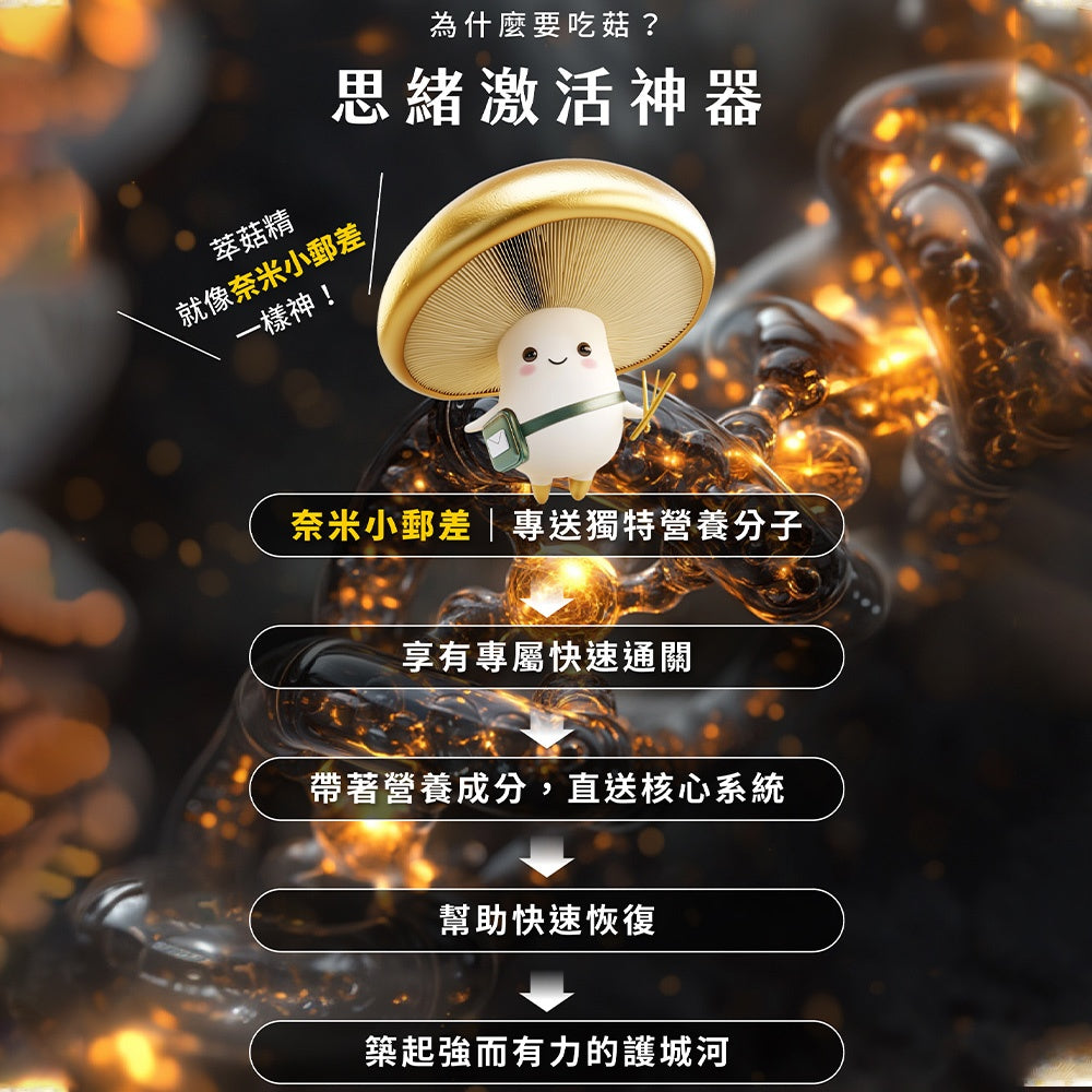 【GA黃金甲】萃菇精 10瓶/盒 全素食 熟齡保健 思緒敏捷 滋補強身 送禮禮盒 長輩送禮 包裝精美