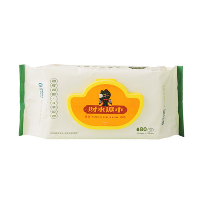 【波比 PureBaby】天然植萃財水濕巾 80抽/包 純水濕紙巾 含蓋濕紙巾 嬰幼兒濕紙巾 波比濕紙巾