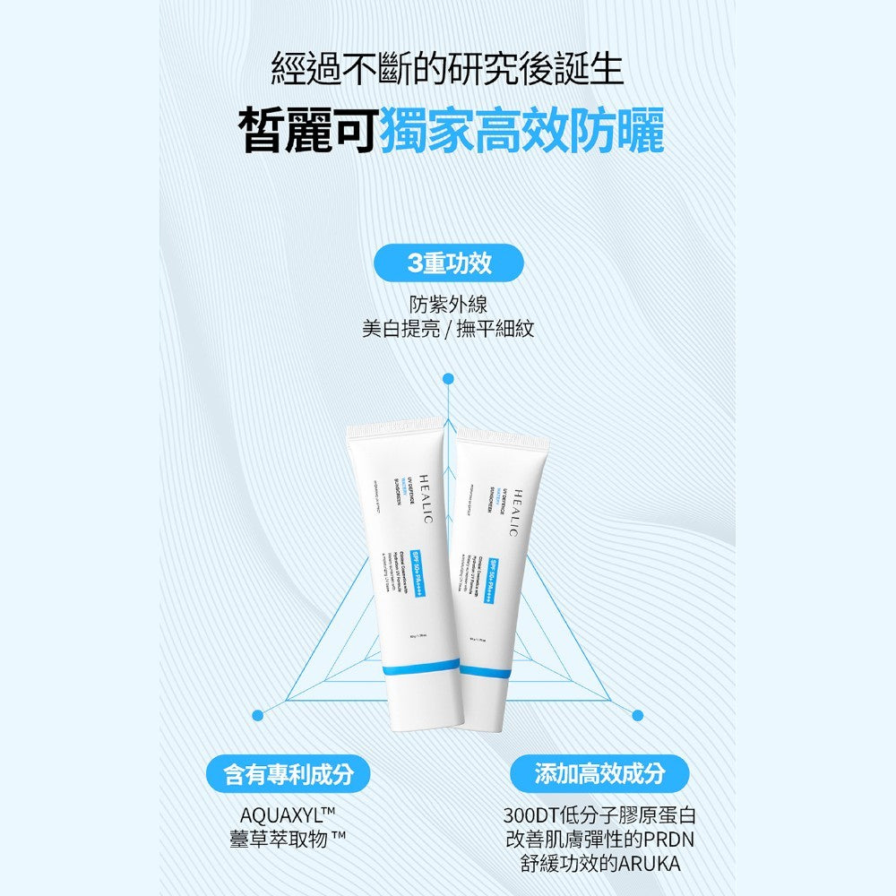 【皙麗可HEALIC】防曬乳系列 水潤保濕/粉嫩亮膚 SPF50+ 50g/盒 韓國貨 清爽水潤 海洋友善