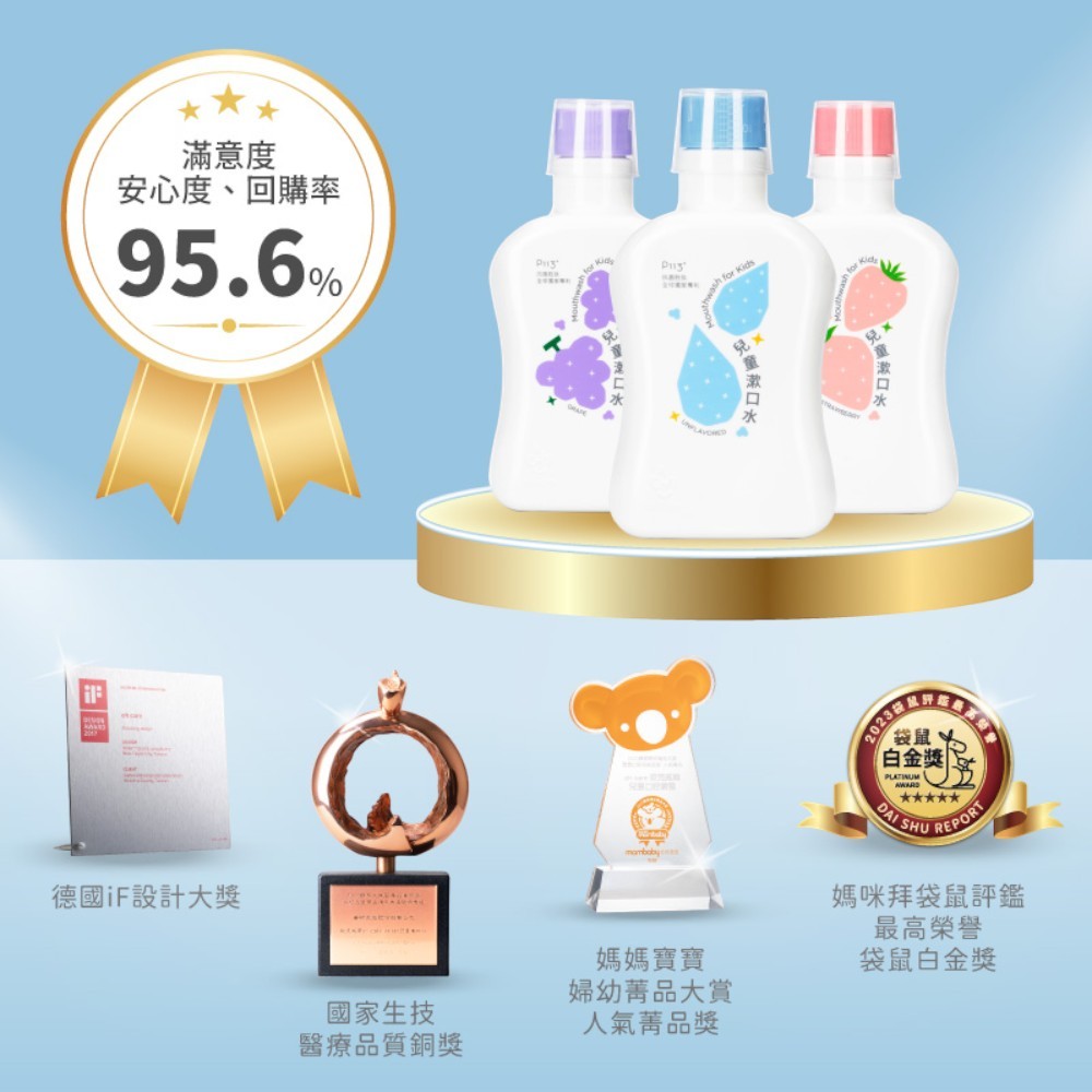 【oh care 歐克威爾】兒童漱口水 350ml/瓶 0歲適用 溫和不嗆辣 抗菌胜肽 兒童潔牙 台灣製造
