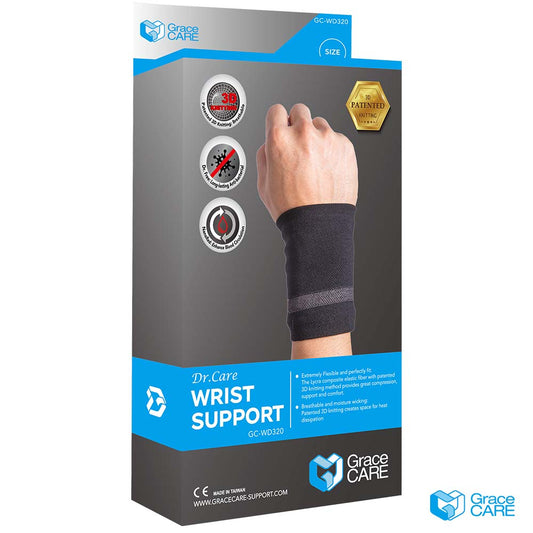 【Grace CARE】遠紅外線護具套入式護腕 GC-WD320 1入/盒 台灣製造 親膚透氣 舒適服貼