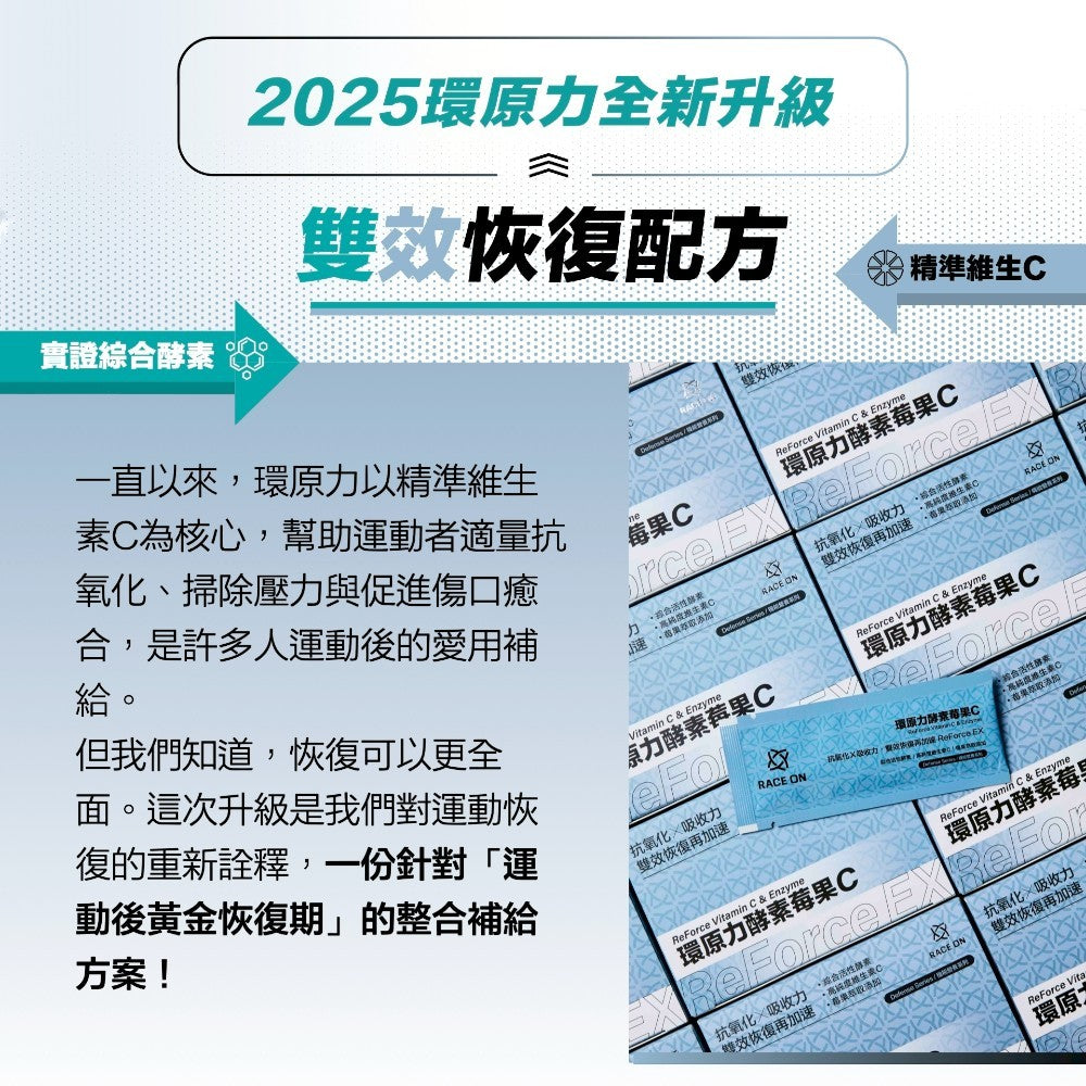 【RACE ON銳速】環原力酵素苺果C 14包/盒 運動補給 馬拉松 自行車 跑步 健身 低卡 莓果風味