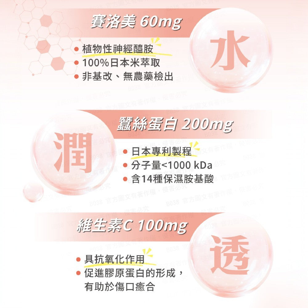 【德醫】6000膠原蛋白飲 8包/盒 韓國小分子胜肽 賽洛美 白藜蘆醇 麥角硫因 養顏美容 青春透亮