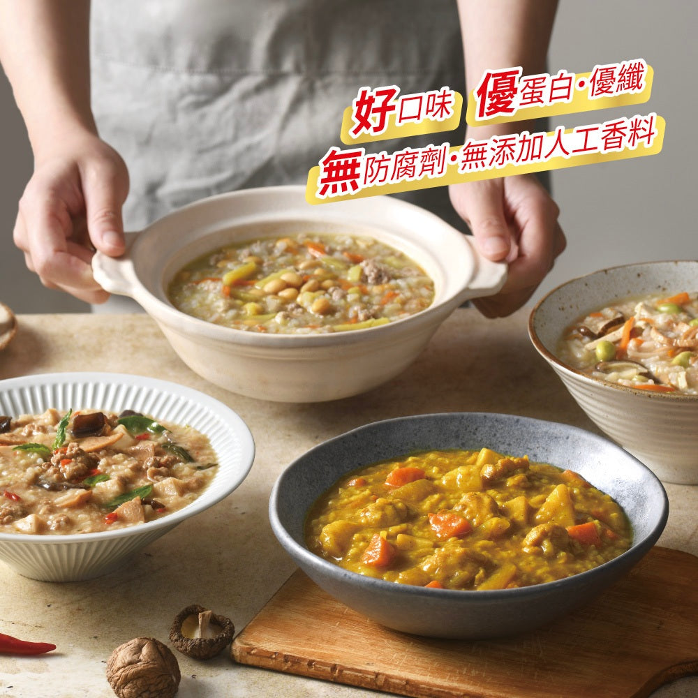 【護力呷】營養粥品系列 地瓜豬肉 香菇羅漢素食 銀髮友善 軟質好吞嚥 滿足一餐需求 即開即食 台灣製造