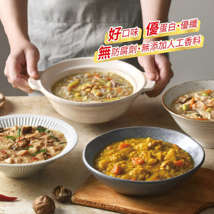 【護力呷】營養粥品系列 地瓜豬肉 香菇羅漢素食 銀髮友善 軟質好吞嚥 滿足一餐需求 即開即食 台灣製造