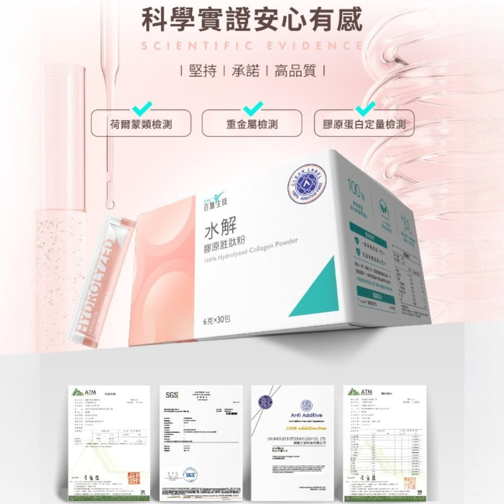 【百醫生技】水解膠原胜肽粉 買1盒送5包(共35包) 德國GELITA膠原蛋白 天然無添加 養顏美容 隨身包