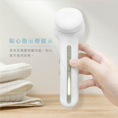 【KINYO】淨顏清透電動洗臉機 AMC-6220 附三款刷頭 360°雙向旋轉 IPX5防水 USB充電