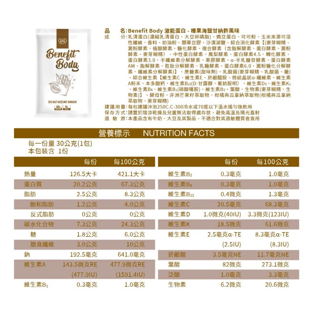 【沃爾司】Benefit Body 蛋白飲系列 單包零售 輕植蛋白 激能蛋白 豌豆 乳清蛋白 運動日常補給