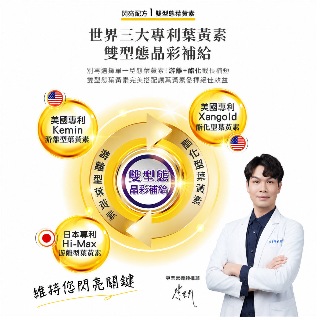 【穎達生技】5S雙型態葉黃素 30顆/盒 三國專利金盞花 蝦紅素 山桑子 玻尿酸 游離+酯化雙型 3C保養