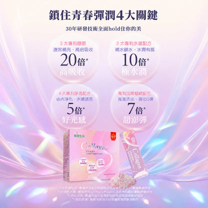 【穎達生技】光潤膠原蛋白 30包/盒 三大專利膠原 無腥味 珍珠粉 玻尿酸 賽洛美 維生素C 水潤透亮