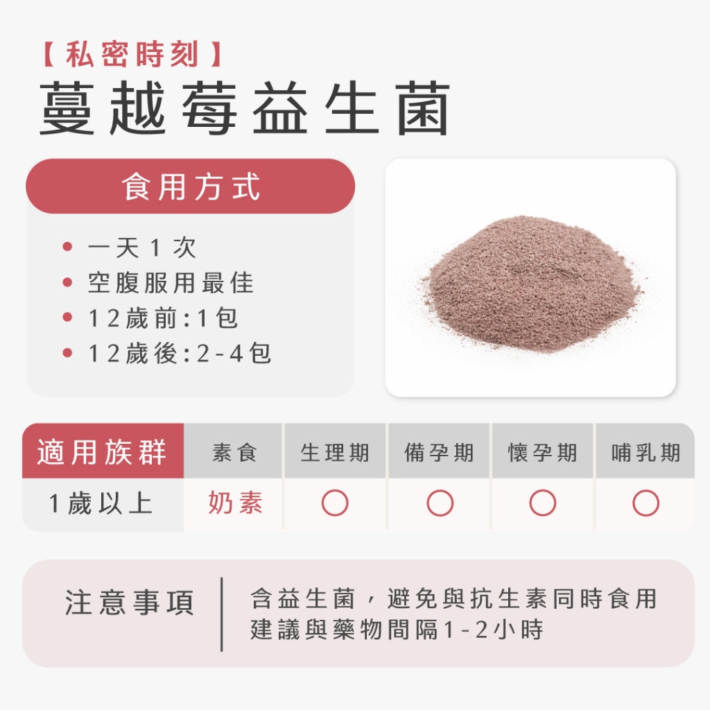 【Ruijia露奇亞】蔓越莓益生菌-升級版 30包/盒 高濃度原花青素 私密保養 孕哺乳婦可食
