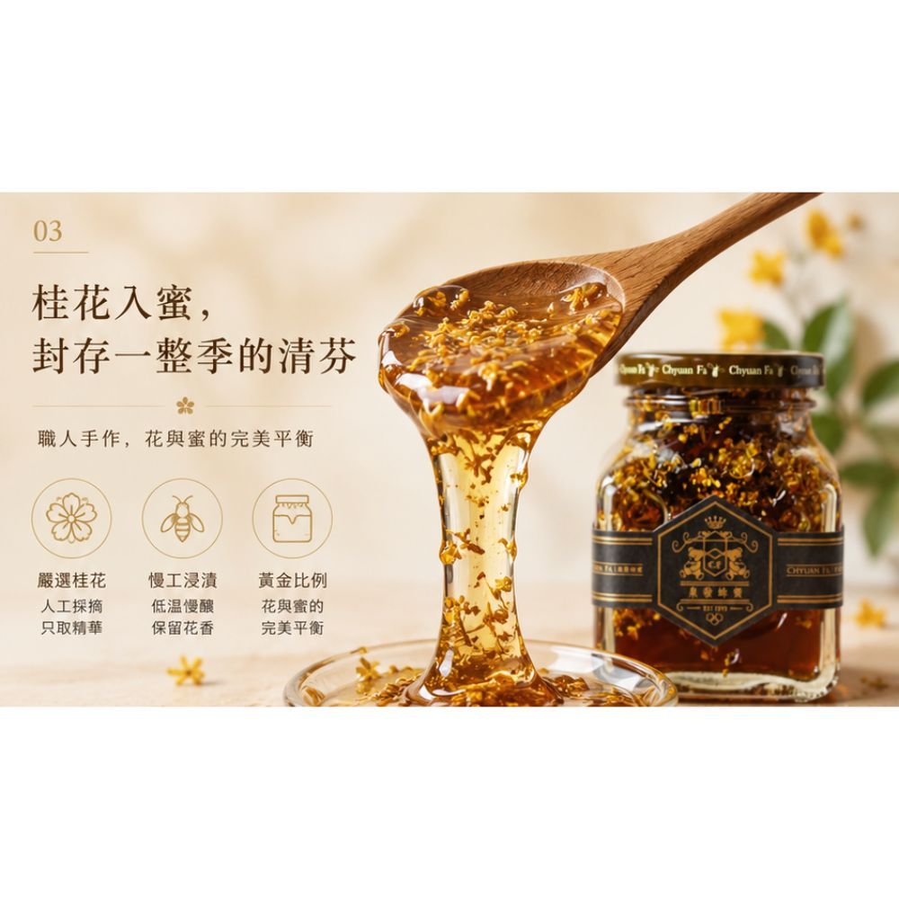 【泉發蜂蜜】百年招牌花香蜂蜜醬系列 玫瑰/桂花/茉莉/鴨掌木 50g/250g 100%純蜂蜜 無添加認證