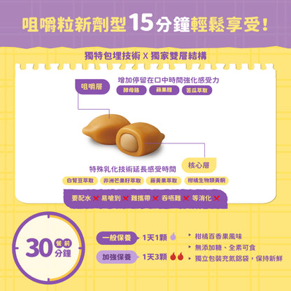 【晶澈】藤黃果享受輕鬆嚼 30包/盒 七大窈窕配方 藤黃果 白腎豆 蘋果醋 全素無添加糖 體重管理