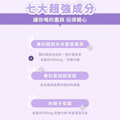 【Stunnin' Recipe】酒薑君果凍條 10條/盒 葡萄風味 專利超微米薑黃 枳椇子 應酬聚會