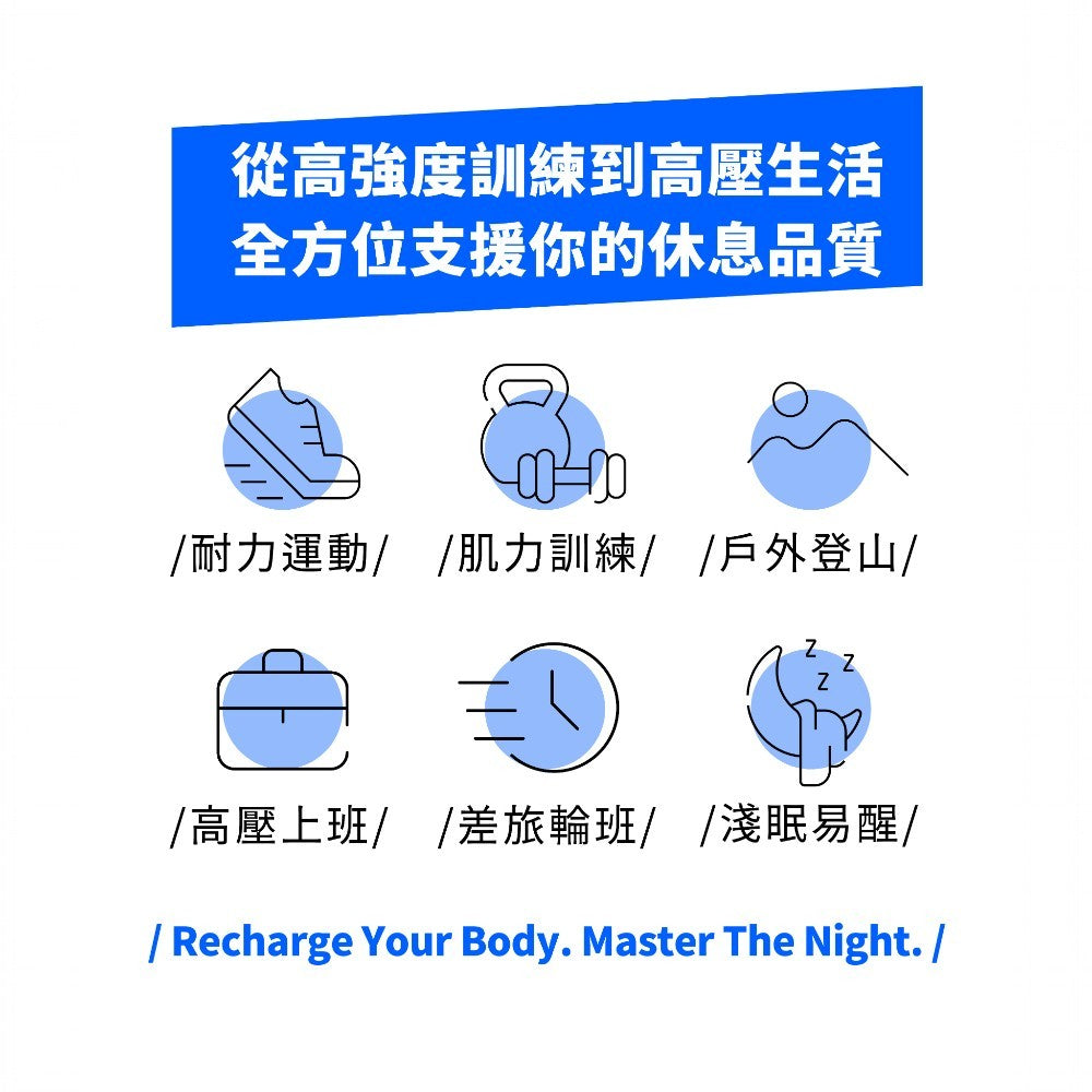 【堅心】眠易復3.0 運動恢復膠囊 30顆/盒 幫助睡眠 CSSM認證通過 GABA 甘胺酸鎂 檸檬馬鞭草