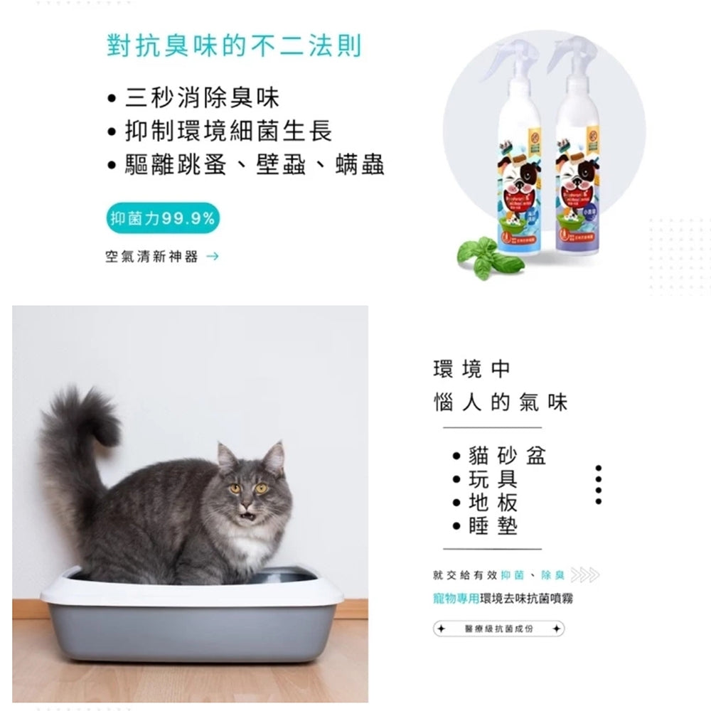 【汪咪博士】環境去味抗菌噴霧-小蒼蘭 300ml/瓶 99.9%抑菌 SGS檢驗 環境清潔驅蟲避蚤 犬貓適用 商品介紹圖 1