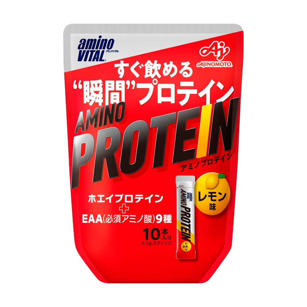 【aminoVITAL】胺基酸乳清蛋白 檸檬風味 10包/袋 日本原廠 新一代乳清蛋白 即開即飲 運動補給