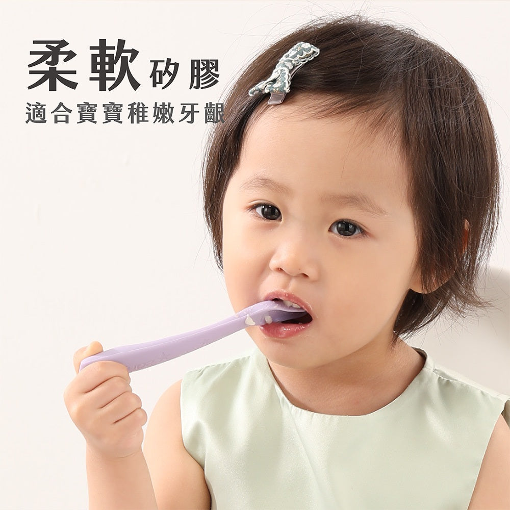 【2angels】矽膠餵食湯匙 2入組(附收納盒) 德國認證 食品級矽膠 梯形匙面 親膚手柄 兒童餐具 商品介紹圖 5