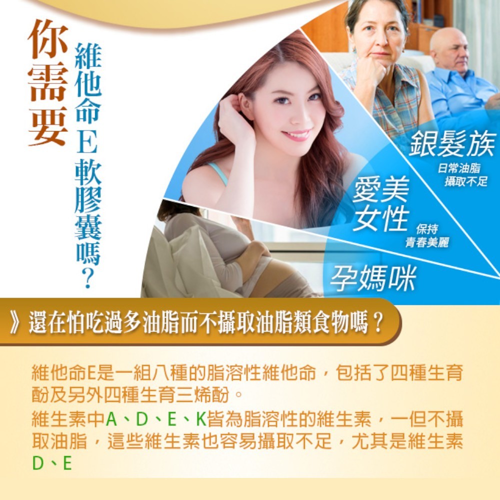 【愛司盟】維他命E軟膠囊 60顆/瓶 吸收率佳 小麥胚芽低溫壓榨 穩定活性 維生素E