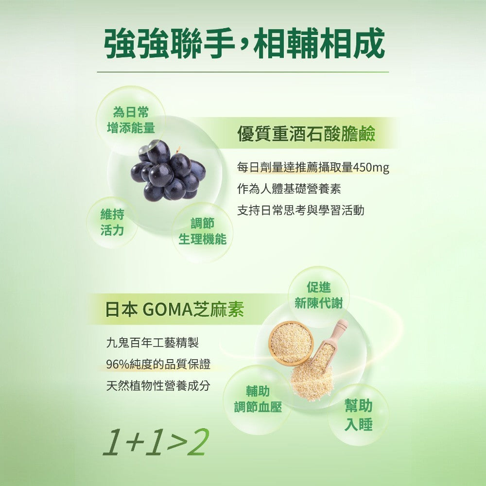 【MERGEN默根】亮亮好靈素食膠囊 30顆/包 天然膽鹼 芝麻素 思緒清晰 靈活穩定 全素可食