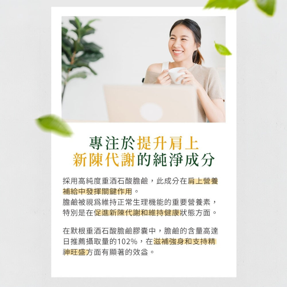 【MERGEN默根】重酒石酸膽鹼膠囊 60顆/盒 西班牙來源 思緒清晰 提升注意力 靈活應對 全素可食