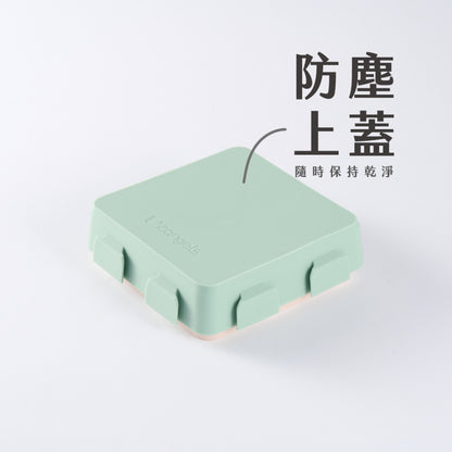 【2angels】矽膠拼圖餐盤 1入(含蓋) 兩色可選 德國認證 食品級矽膠 幼兒餐盤 防塵上蓋 加熱耐高溫