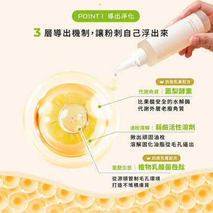 【美膚娜娜】毛孔淨化導出液組合 (導出液150ml+化妝棉30片+導出鏟) 毛孔清潔 軟化角質 雙重收斂