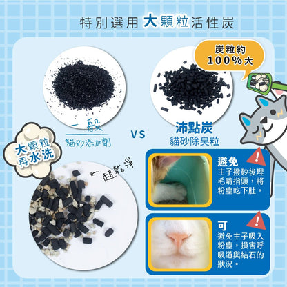 【臭味滾ODOUT】沛點炭強效除臭粒 80g/包 貓砂除臭 活性炭 沸石 雙重淨味 無香除臭 延長貓砂使用
