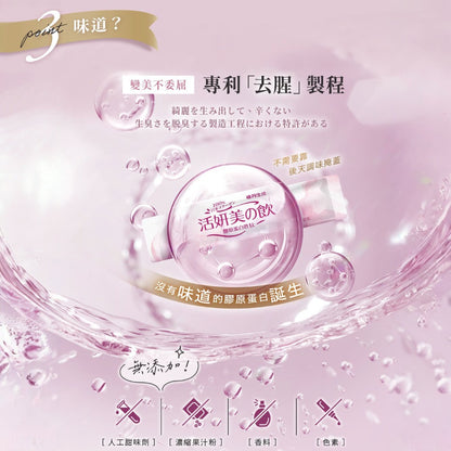 【味丹生技】活妍美の飲膠原白胜肽 5000mg 日本膠原蛋白 小分子胜肽 維他命C 魚來源 養顏美容