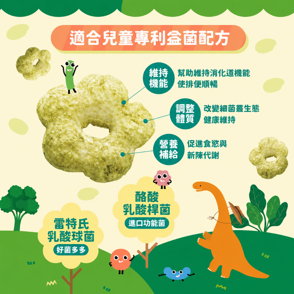 【Dinobite恐龍咬】益生菌米果花 雙益菌配方 無添加 無麩質 非油炸 入口好化 3種口味 嬰兒米餅