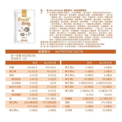 【沃爾司】Benefit Body 蛋白飲系列 單包零售 輕植蛋白 激能蛋白 豌豆 乳清蛋白 運動日常補給
