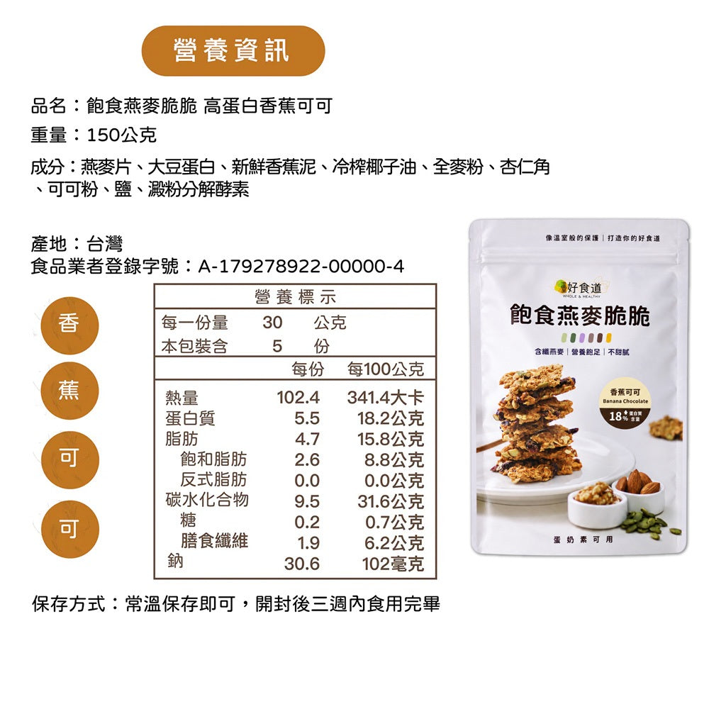 【溫室好食道】飽食燕麥脆脆 9款 高蛋白/無加糖/多堅果系列 澳洲燕麥 分離式大豆蛋白 穀物脆片 全素可食