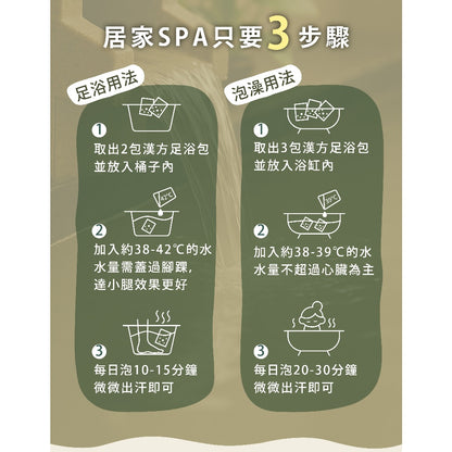 【好漢草】足沐湯浴包PLUS 單包零售 試用包 4款可選 草本配方 甘胺酸鎂 居家足浴 泡澡 舒眠放鬆