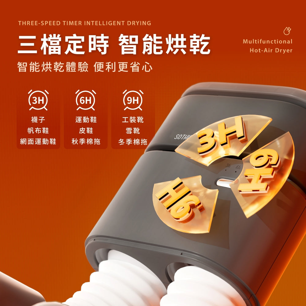 【向物】多功能熱風烘乾機-朗 抑菌除臭 360°循環烘乾 一機多用 雙風口 居家鞋襪 小件織品烘乾