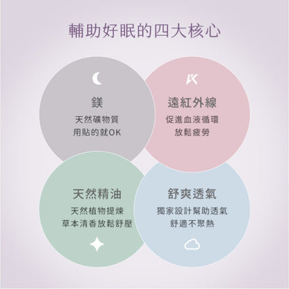 【科樂思Kollos】休眠時刻精油能量貼布 5片/包 遠紅外線礦石粉 植萃精油 鎂鹽添加 舒緩放鬆 安心好眠