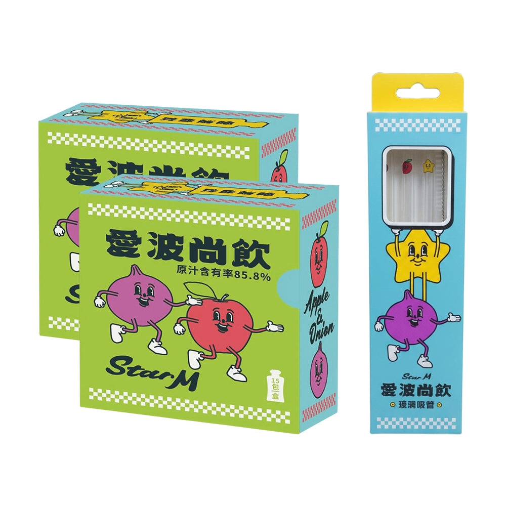 【Star M星岳】愛波尚飲 蘋果洋蔥飲 15包/盒 專利接骨木莓 蘋果多酚 益生菌 營養補給 日常守護