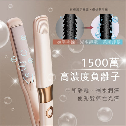 【KINYO】電壓平板夾(寬板) KHS-3106 陶瓷塗層 30秒速熱 5檔溫控 1500萬負離子