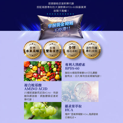 【穎達生技】眠眠夜靚飲 15包/盒 GABA 晚安多酚 番紅花 藤黃果 綜合蔬果酵素 夜間酵素 提升代謝