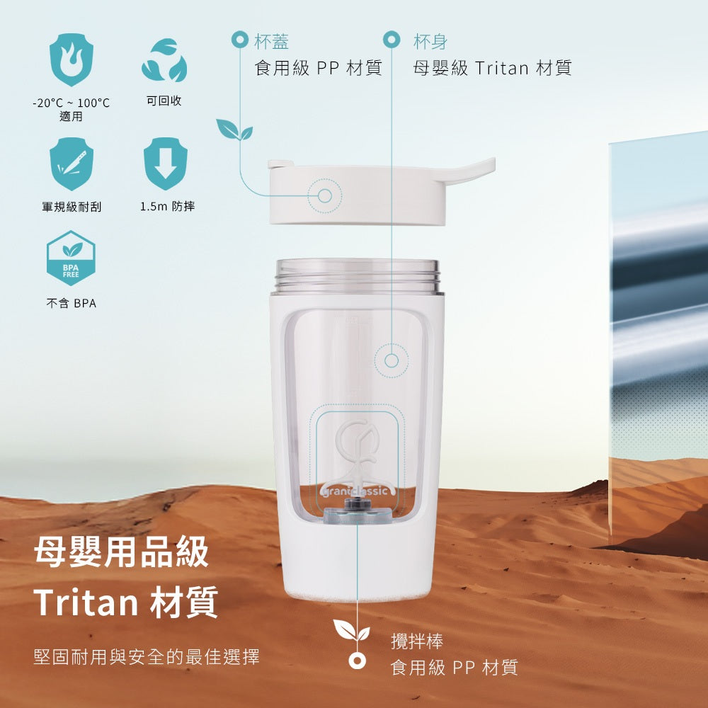 【Grantclassic】攪動人心 電動自動攪拌杯 650ml 強效攪拌 Tritan材質 輕鬆溶解